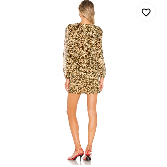 NWT Lovers + Friends Ajax Mini Dress Cheetah Print - Picture 3 of 4